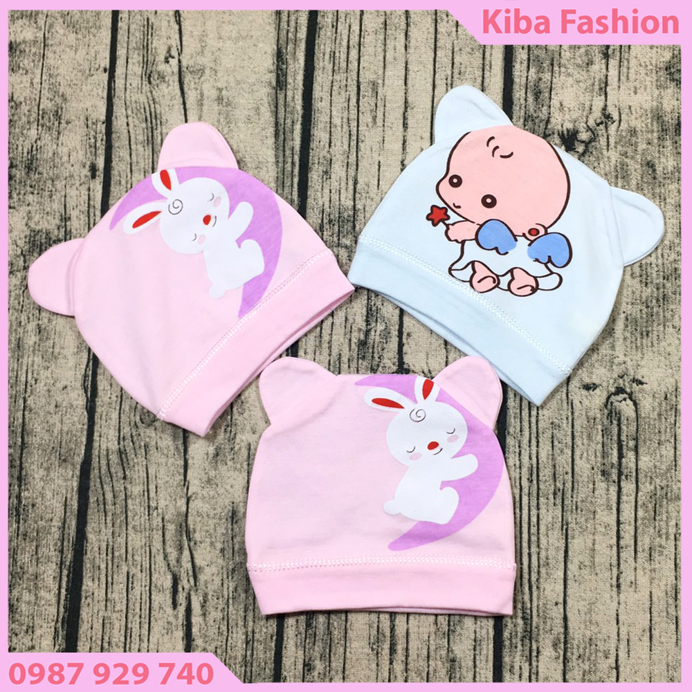 Mũ cotton sơ sinh cao cấp cho bé MSS0850-mũ sơ sinh đồ sơ sinh cho bé
