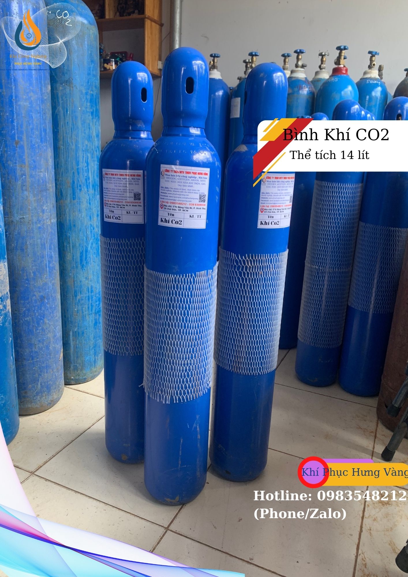 Bình Khí CO2 14 lít - Hàn MiG
