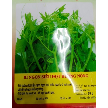 Hạt bí ngọn siêu đọt- gói 20 gram
