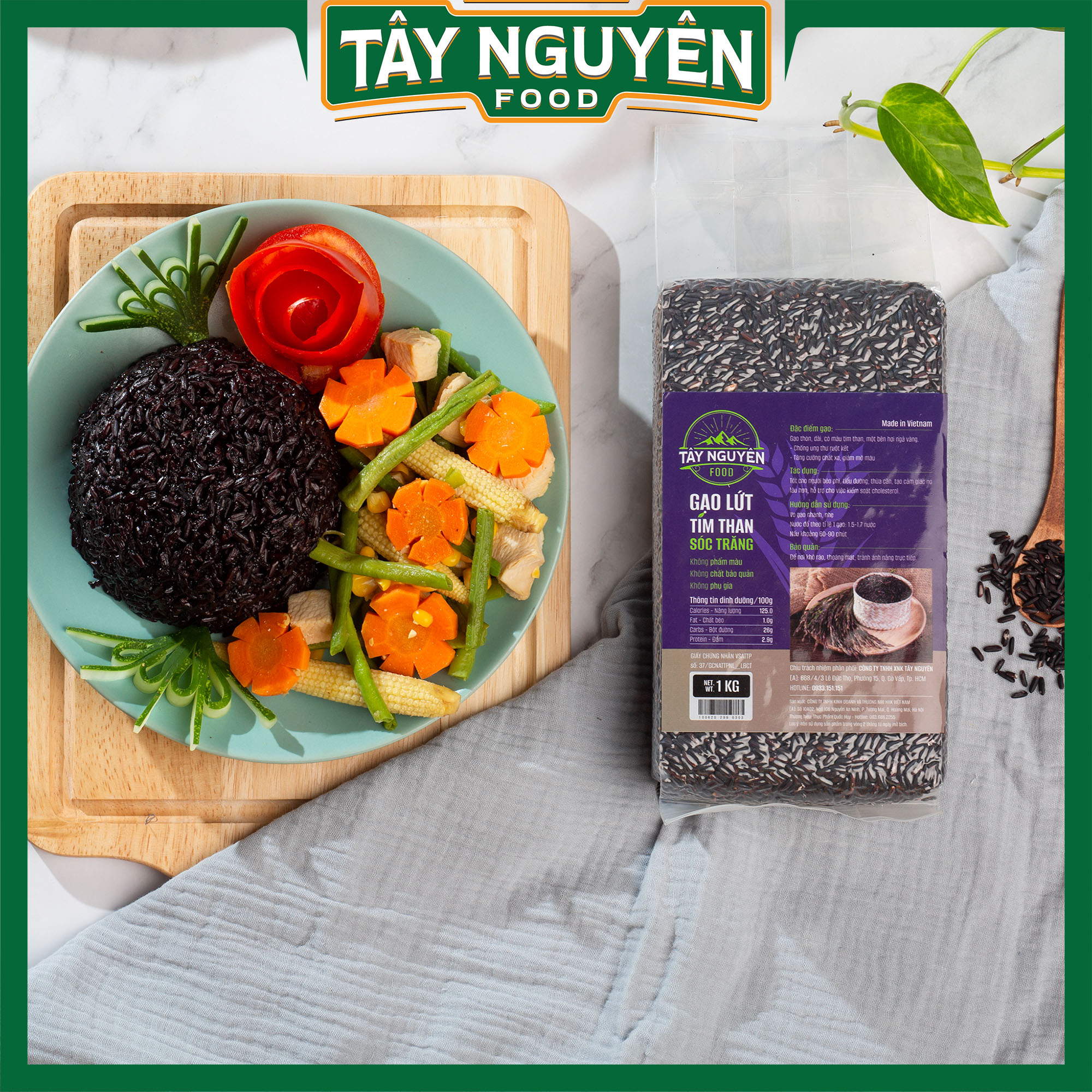 GẠO LỨT TÍM THAN ❤️ [100% Gạo Lứt] 1KG EAT CLEAN