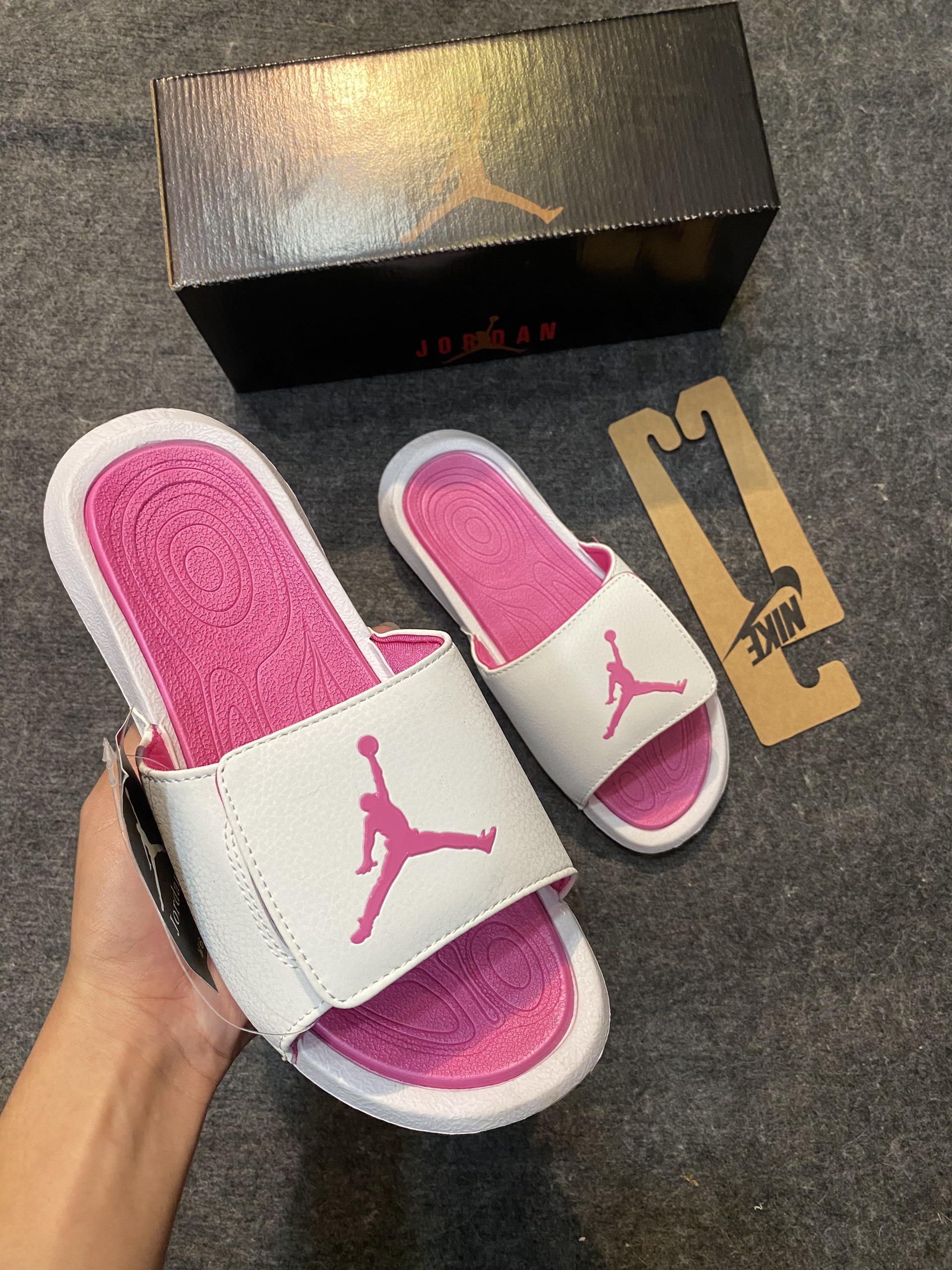 Dép Jordan 6 Nữ  - Trắng Hồng