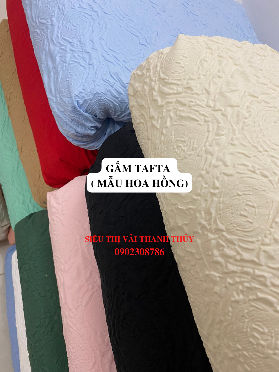 GẤM TAFTA 2 DA ( MẪU HOA HỒNG)