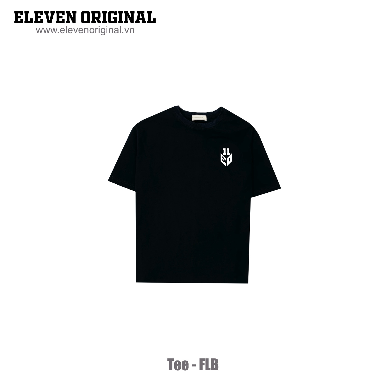 Áo thun Unisex Eleven Original - Flower & Leaf (Đen)