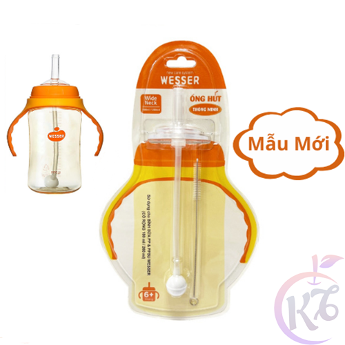 Ống hút thay thế bình uống nước Wesser dùng cho bình cổ rộng, có thể dùng để thay thế bình sữa thành bình uống nước - ong hut thay the binh tap uong nuoc cho be