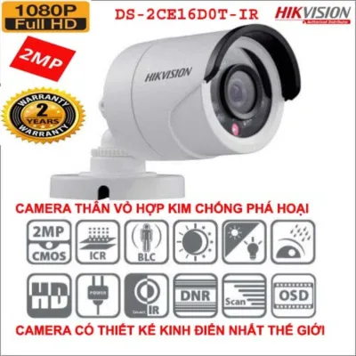 Camera Hikvision DS-2CE16D0T-IR Full HD1080P IR (vỏ kim loại)