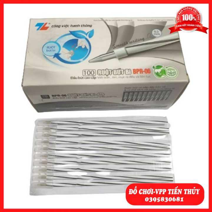 ❤️siêu đẹp❤️ set 10 cái ruột bút bi nét nhỏ thiên long đầu ngòi 0,5mm - xanh/đen