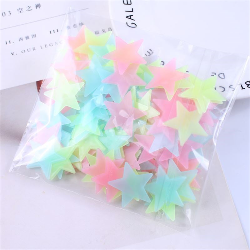 Gói 100 Sao Dạ Quang Dán Tường- Kèm miếng dán