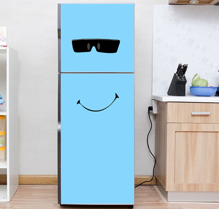 Decal dán tủ lạnh cao cấp - smile 2
