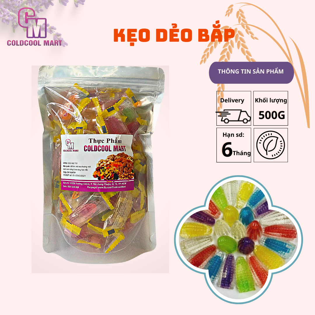 Kẹo Dẻo Nhân Chảy Mix Vị 500g 2c Mart