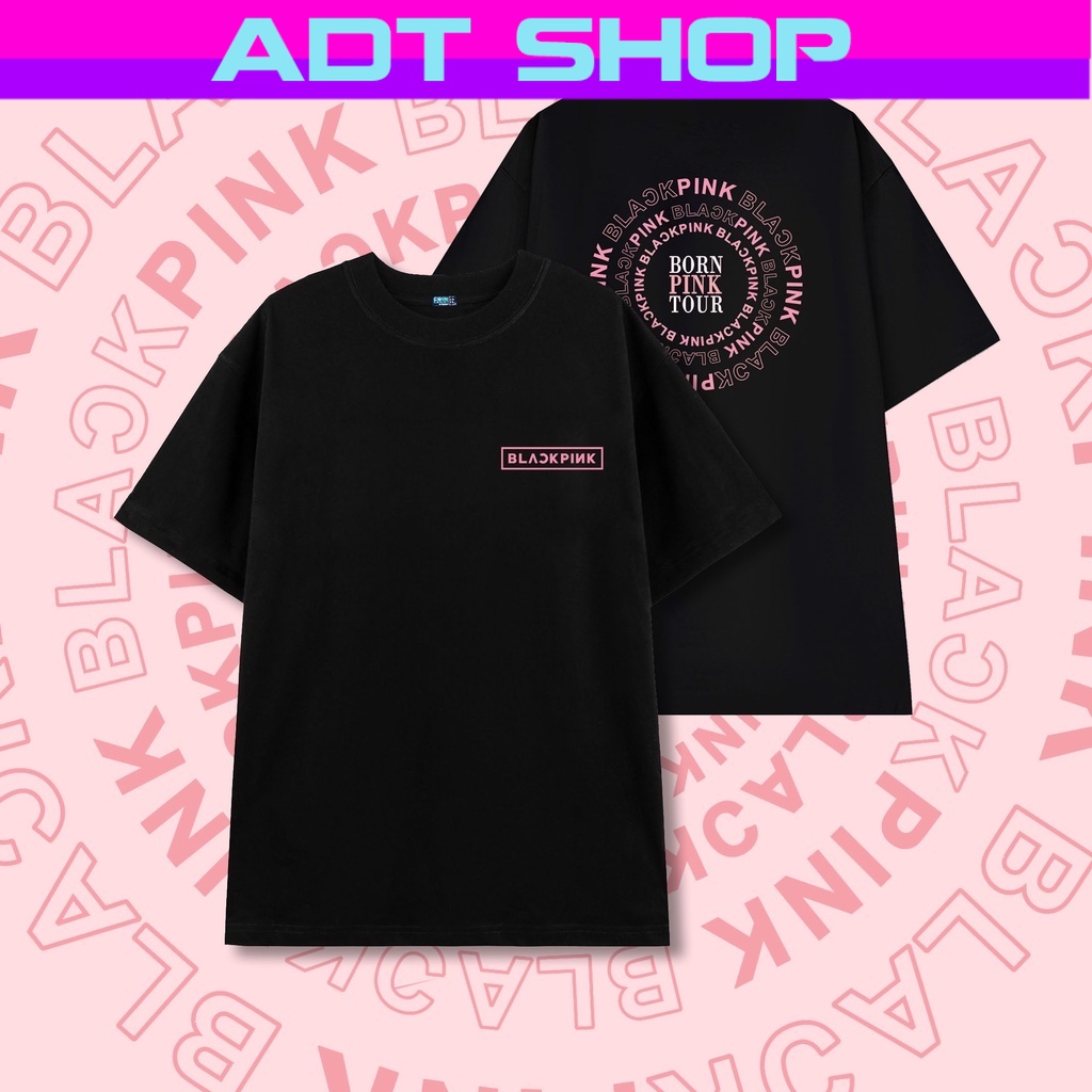 Blackpink black pink áo thun blackpink circle - 'shut down' form rộng unisex