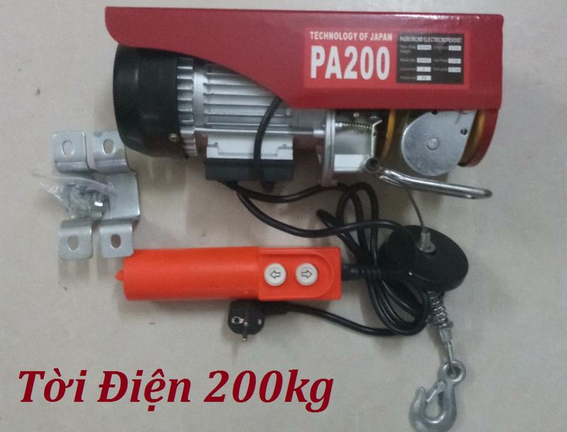 Máy Tời Điện 200kg 25m, máy móc chuyên dụng cho nâng hạ hàng hóa