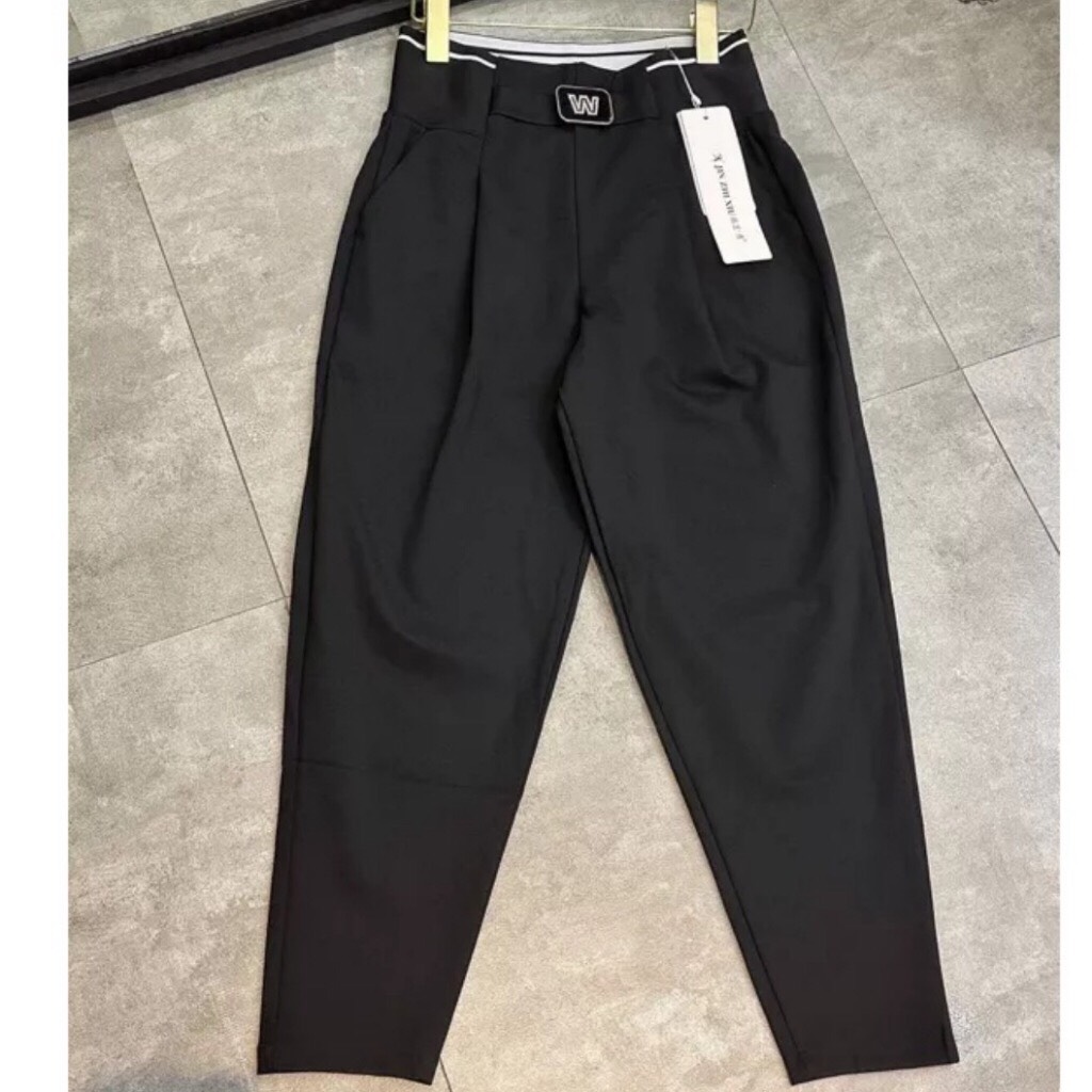 Quần baggy nữ cạp chun cạp cao chữ W tôn dáng chất UMI dày dặn co giãn tốt đủ size 45-65kg