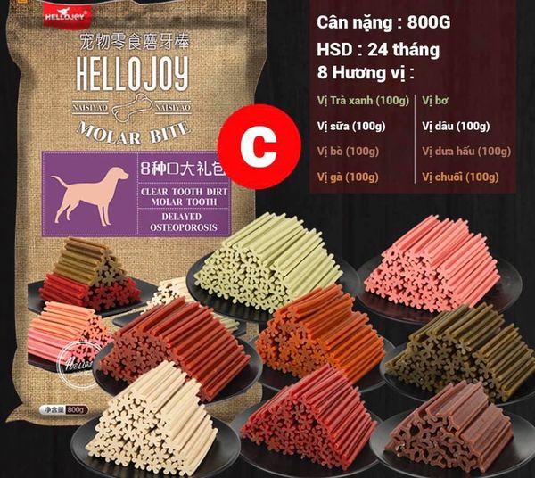 800gr] Xương Gặm Cho Chó HelloJoy