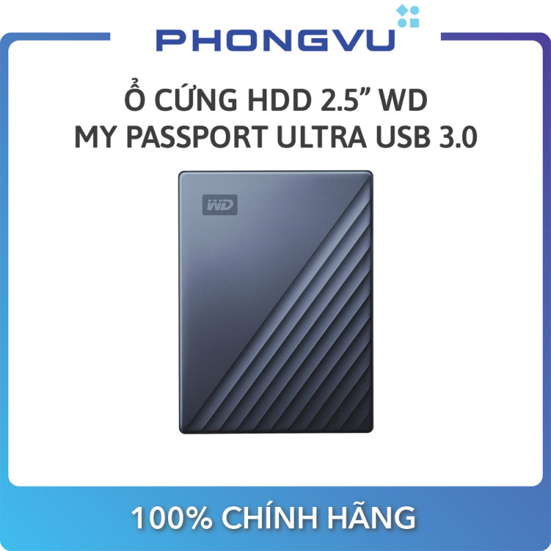 Bảng giá Ổ cứng HDD 2.5 WD My Passport Ultra USB 3.0 (Bạc/Xanh/Vàng) - Bảo hành 36 tháng Phong Vũ