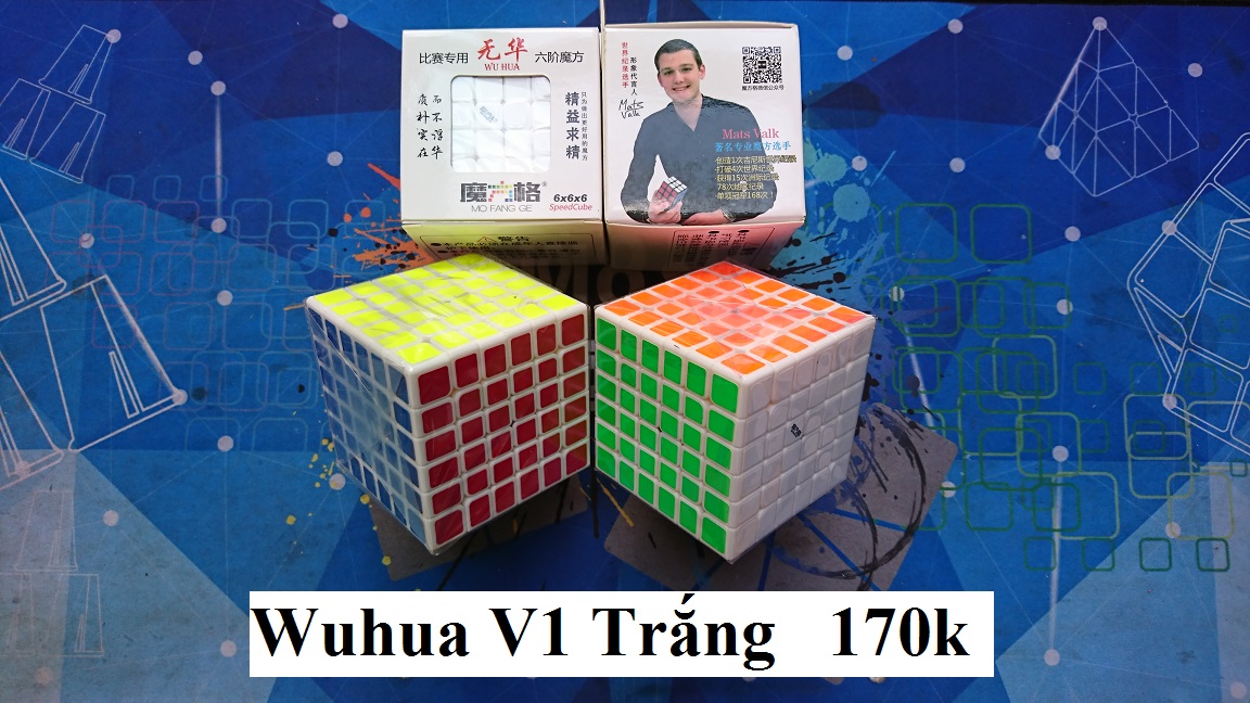 Rubik 6x6x6. flagship siêu giảm giá qiyi wuhua v1 trắng