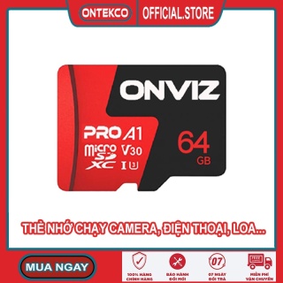 Thẻ nhớ ONVIZ Pro A1 class 10 U3 64 32 Gb dùng các loại camera như onvizcam thumbnail