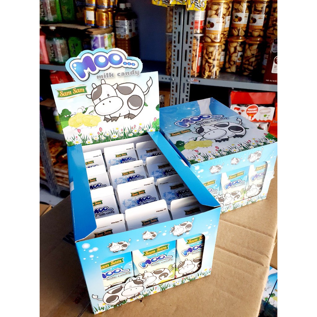 Kẹo Sữa Bò Sam Sam Moo Milk Candy hộp 30 gram - Kẹo sữa bò Sam Sam.