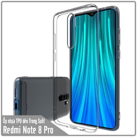 Ốp Lưng Silicon Trong Suốt Cho Xiaomi Redmi Note 8 Pro