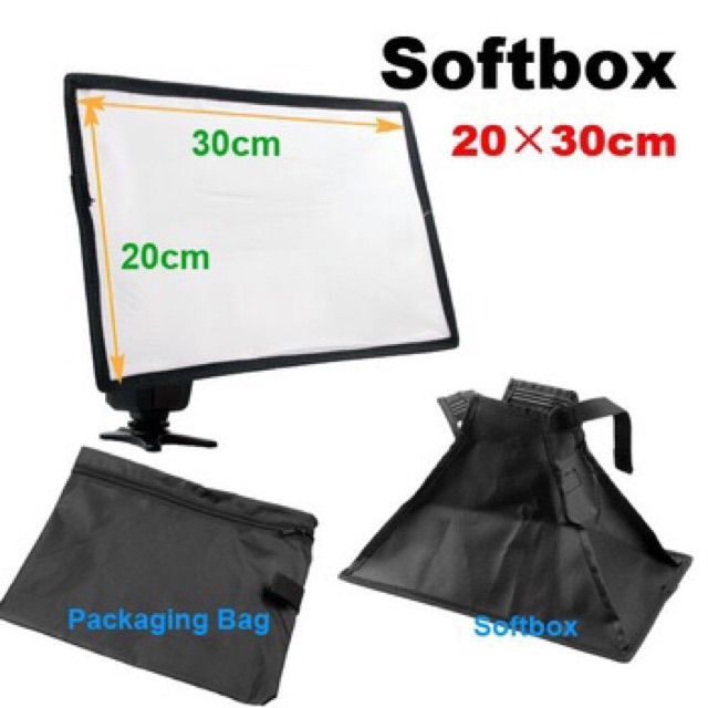 Tản sáng cho đèn flash rời softbox 20cm*30cm