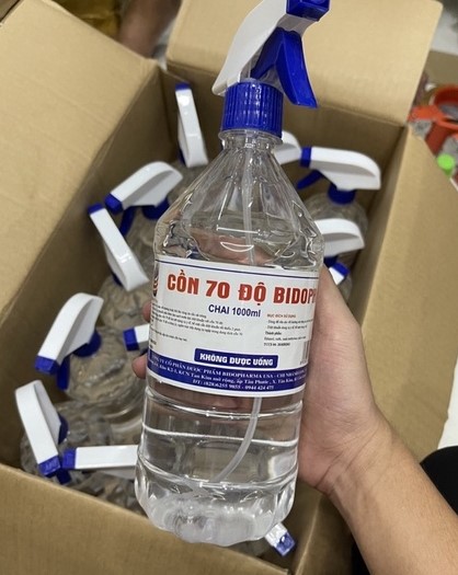 Cồn 70 độ BIDOPHA PHARMA (chai 1000ml có vòi xịt)