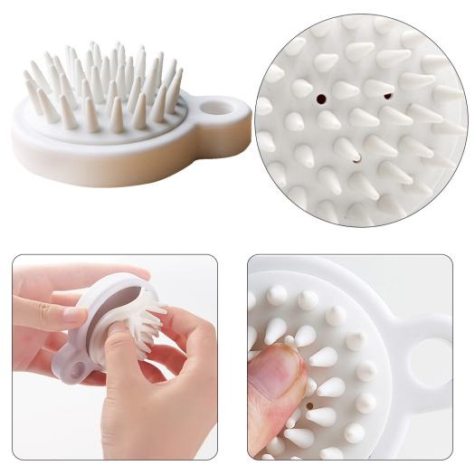 Lược gội đầu Silicone Nhật Bản - Massage Da Đầu