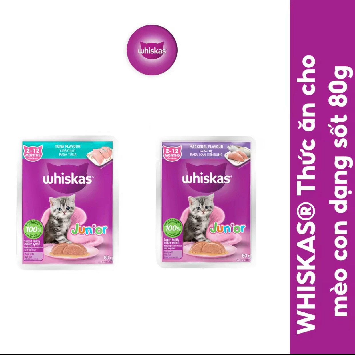 Pate Whiskas cho mèo 80gr cho mèo