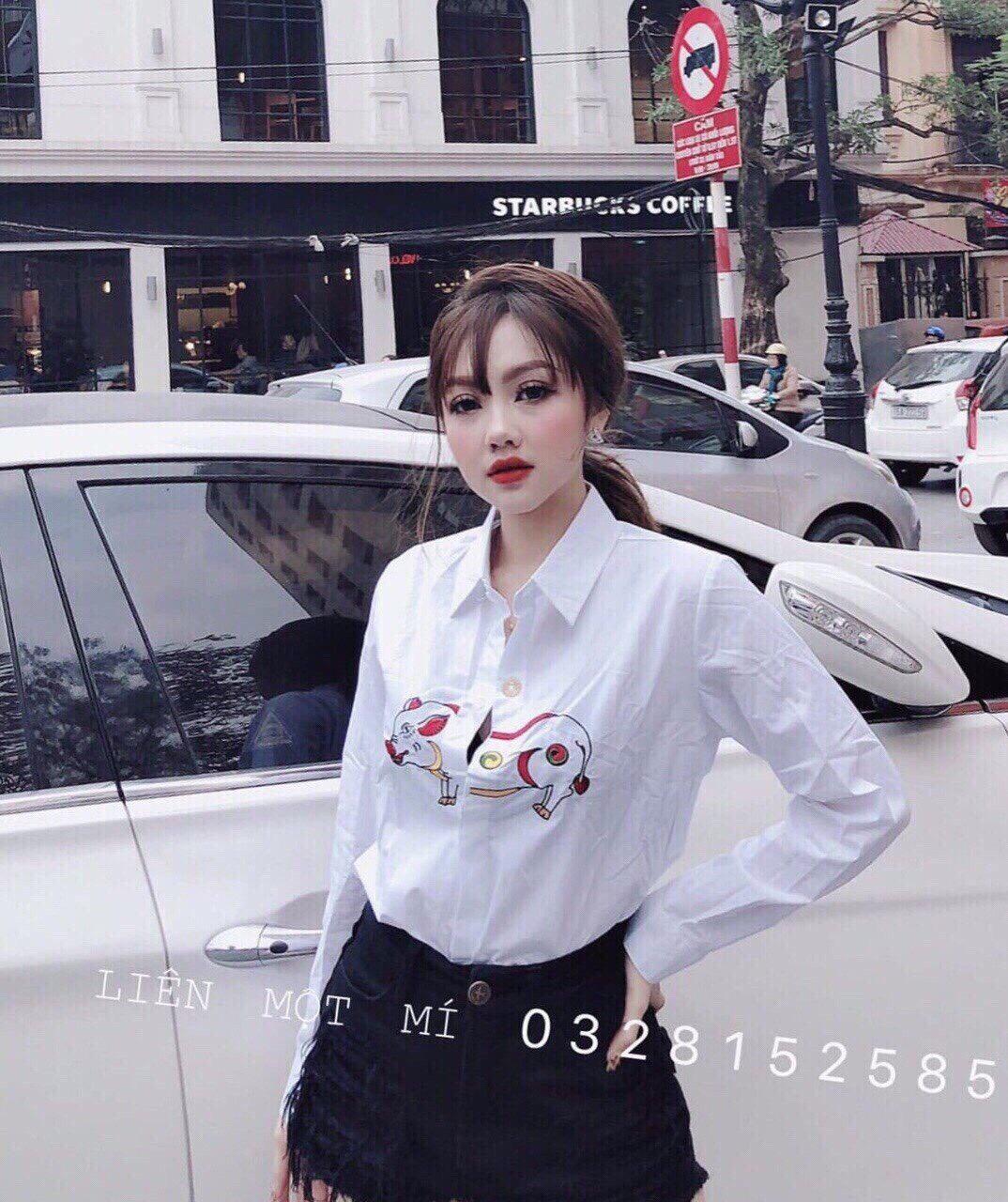[HCM]ÁO SOMI TRẮNG CỔ ĐỨC THỜI TRANG 2019 AD