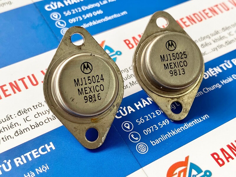 1 cặp MJ15024 - MJ15025 Transistor PNP 16A 250V TO-3 (Tháo Máy)
