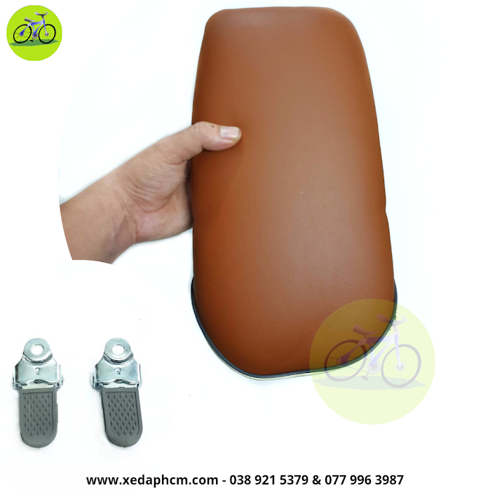 [HCM]Combo HOT nệm yên sau xe đạp mềm và gác để chân gấp xếp dẹp