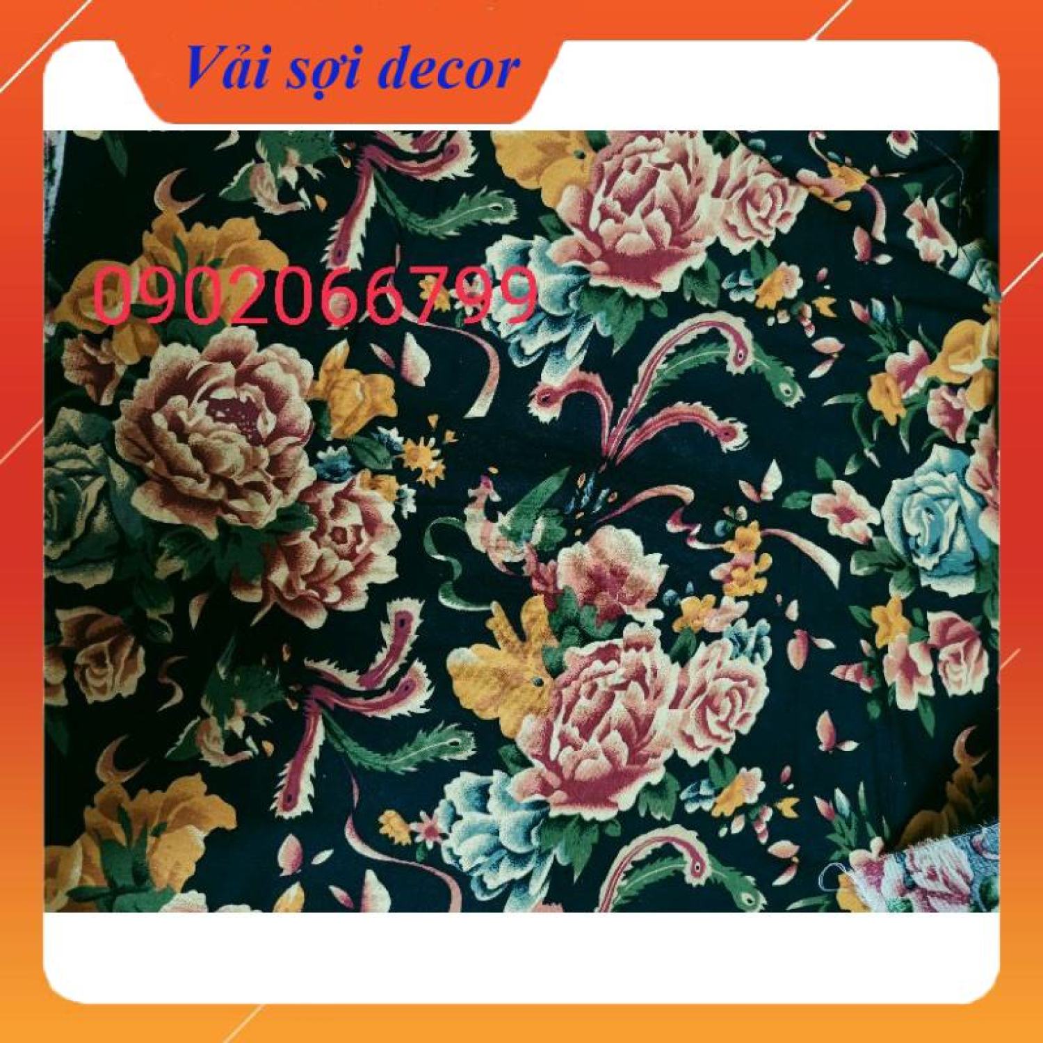 Vải con công cổ chất linen ( Khổ 1.45m x dài nguyên cuộn)