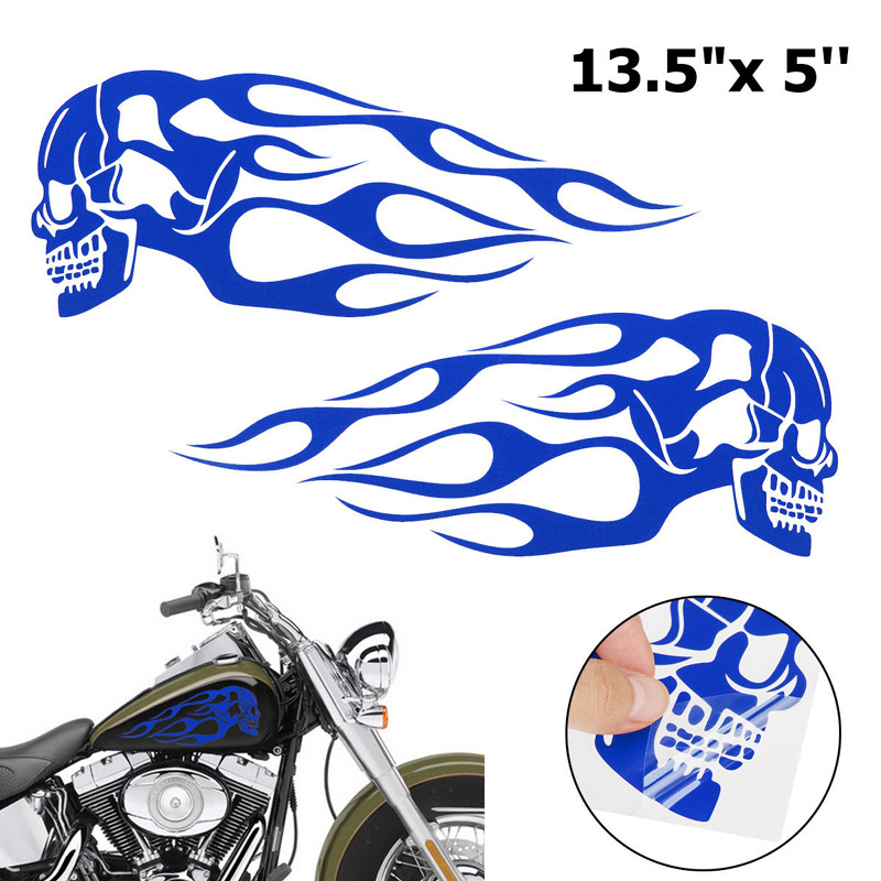 bộ decal tem dán bình xang xe mô tô 34.2*12.8cm