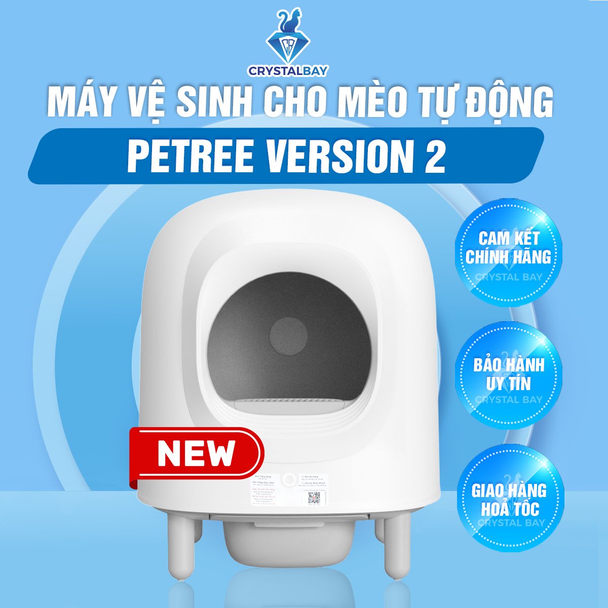 [HÀNG CHÍNH HÃNG FULL BẢO HÀNH] – PETREE 2 - MÁY VỆ SINH TỰ ĐỘNG PETREE THẾ HỆ MỚI