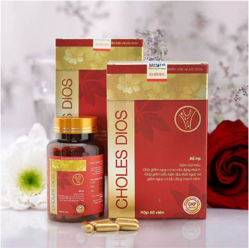 Choles Dios Hỗ Trợ Hạ Mỡ MáuMen Gan Cao