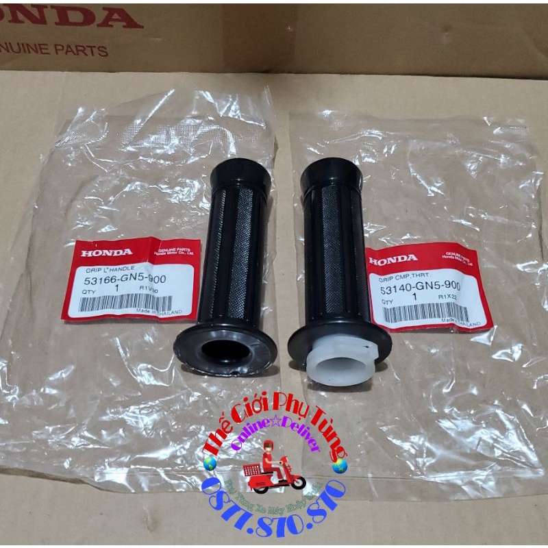 Cặp bao tay dream thái có ống ga zin honda thái lan - 53140-gn5-900 / 53166-gn5-900