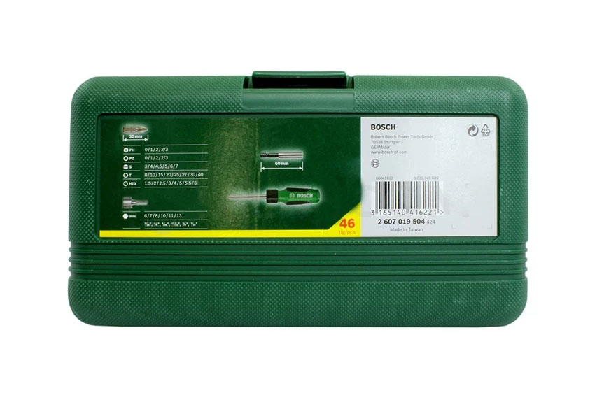 BỘ VẶN VÍT ĐA NĂNG 46 CHI TIẾT BOSCH 2607019504