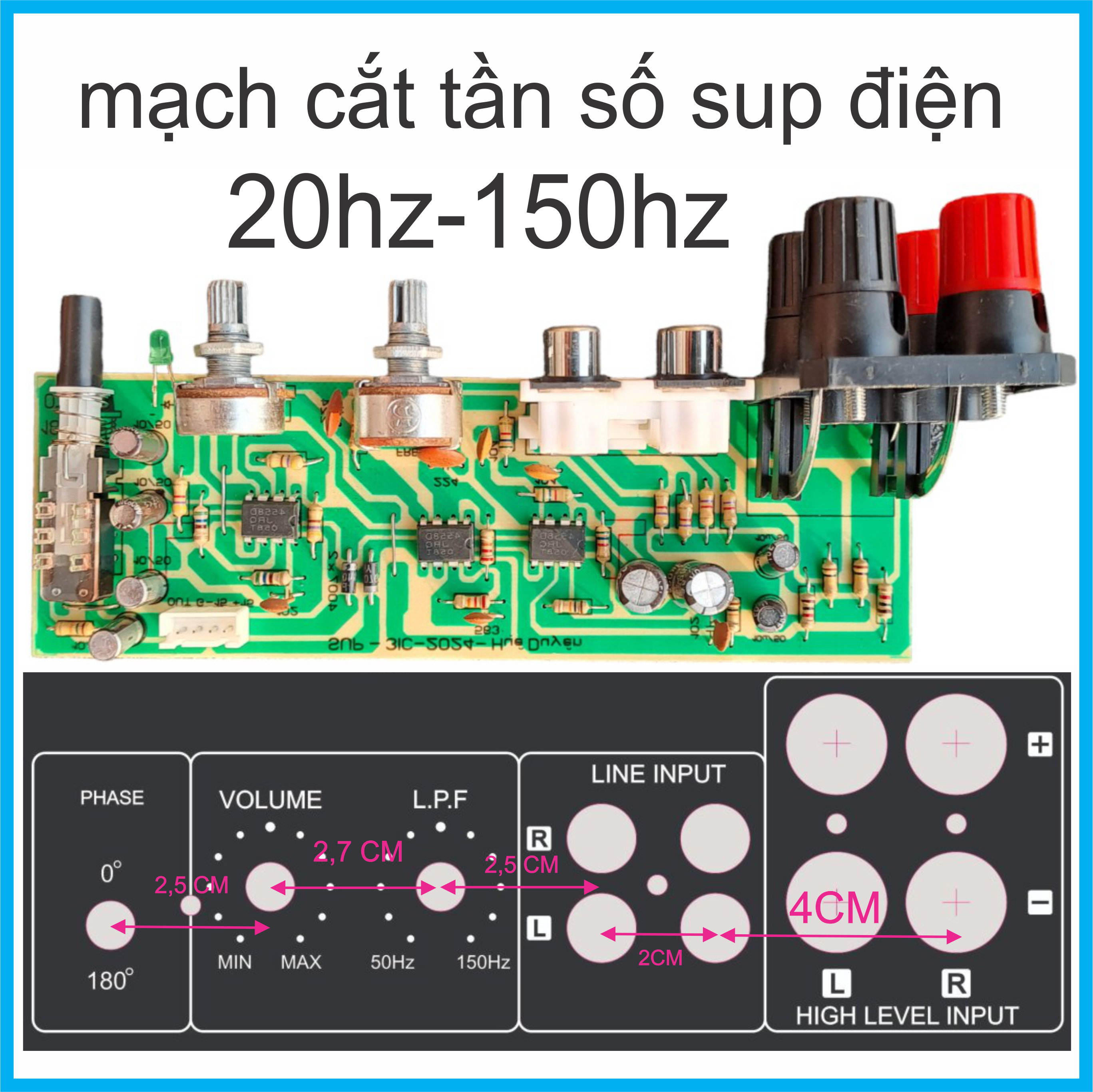 mạch cắt tần số  súp 50hz-150hz (ráp loa sup điện)