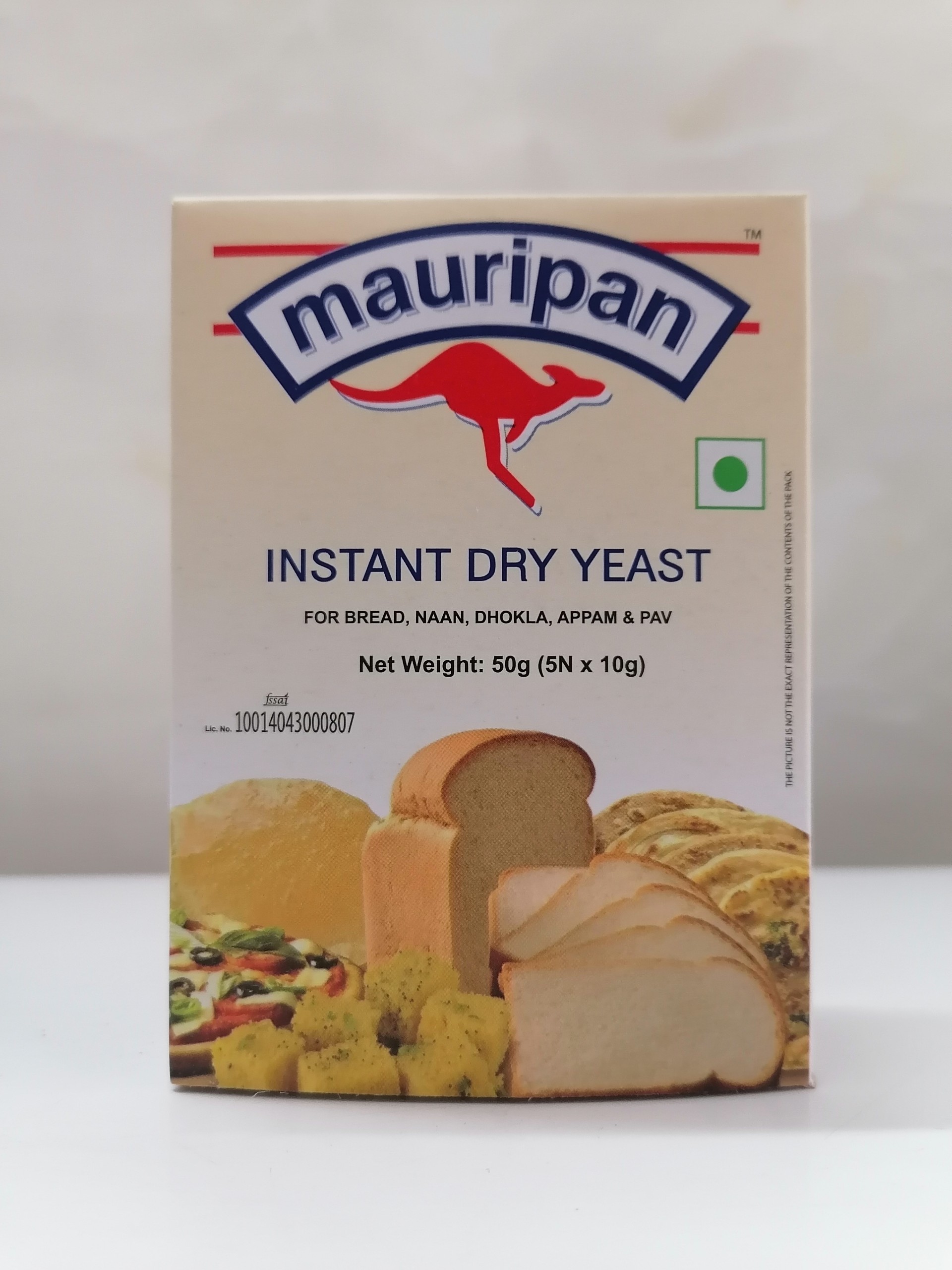 [Hộp 50g (5 gói x 10g)] Men khô làm bánh mì [VN] MAURIPAN Instant Dry Yeast (ntn-hk)