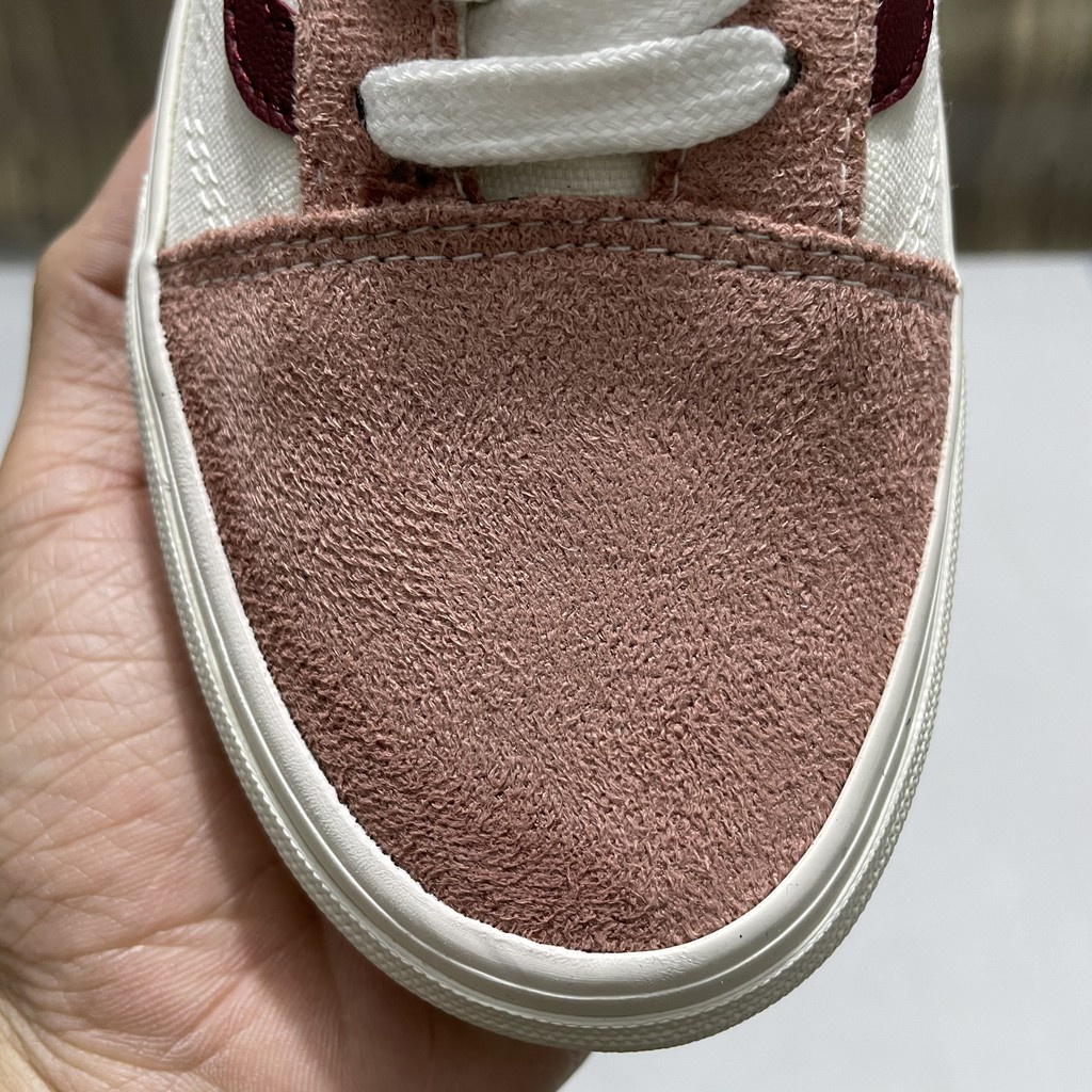 Giày Vans vault old skool nữ màu hồng chuẩn 11 Full Bill Box - Giày thể thao Vans hồng nữ đi học đi chơi siêu đẹp