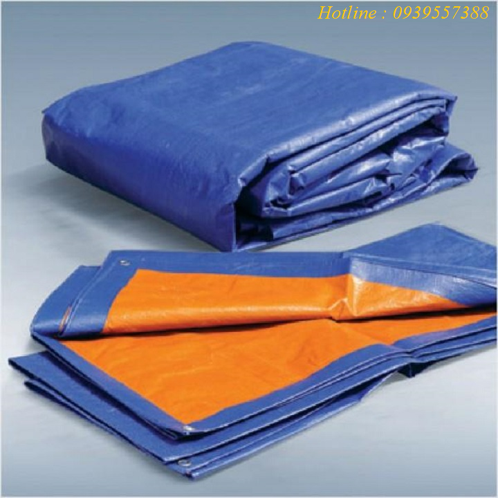 Tarpaulin Blue Orange rain cover sun 2 layer format 2x2m