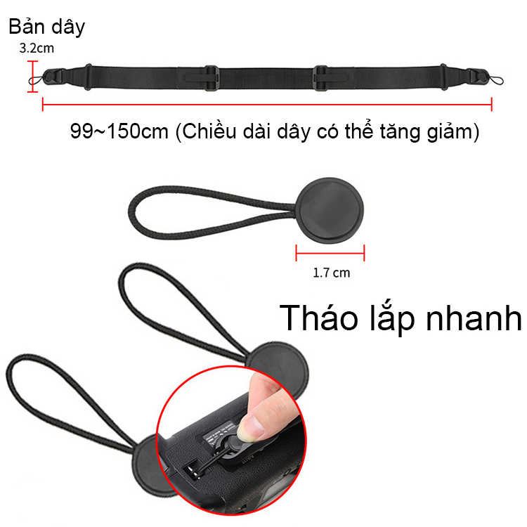 [HCM]Dây máy ảnh thao tác nhanh Quick Release Xiu Jian