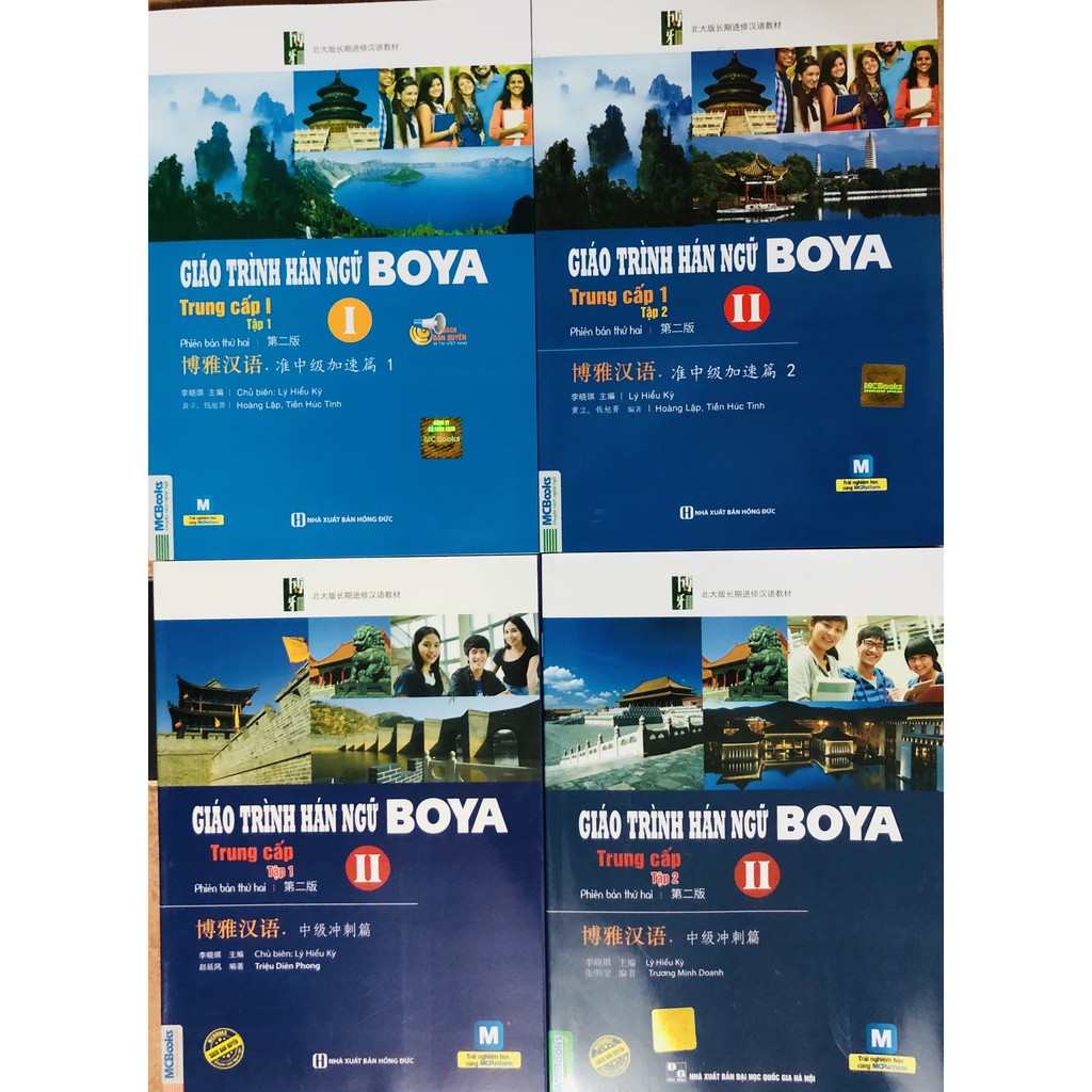 [HCM]Sách - Combo Giáo Trình Hán Ngữ BoYa Trung Cấp 1 (tập 1 +2) + Trung Cấp 2 (tập 1 +2)