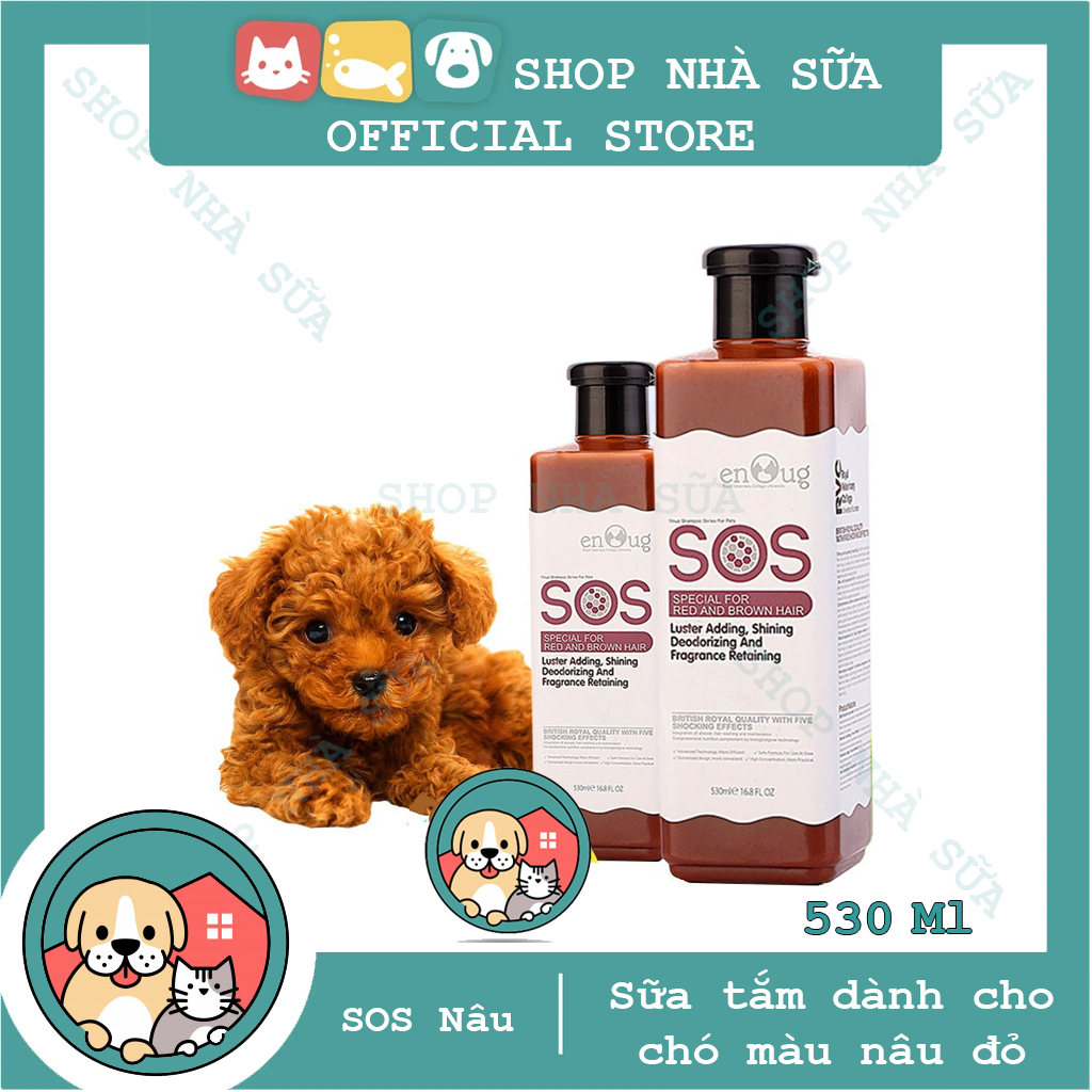 Sữa tắm cho chó SOS [Màu Nâu] 530ml - Dành Cho Chó Lông Màu Nâu Đỏ