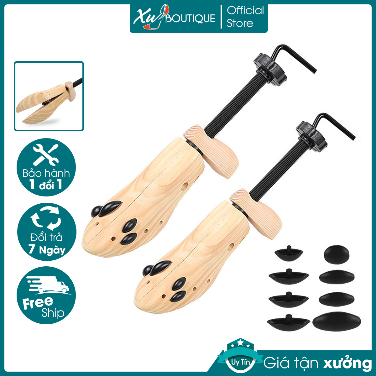 Shoe Tree Stretcher - Cây Kích Size Giày Nam New ( Sử Dụng Phù Hợp Cho Cả Bên Trái Và Phải Của Giầy)