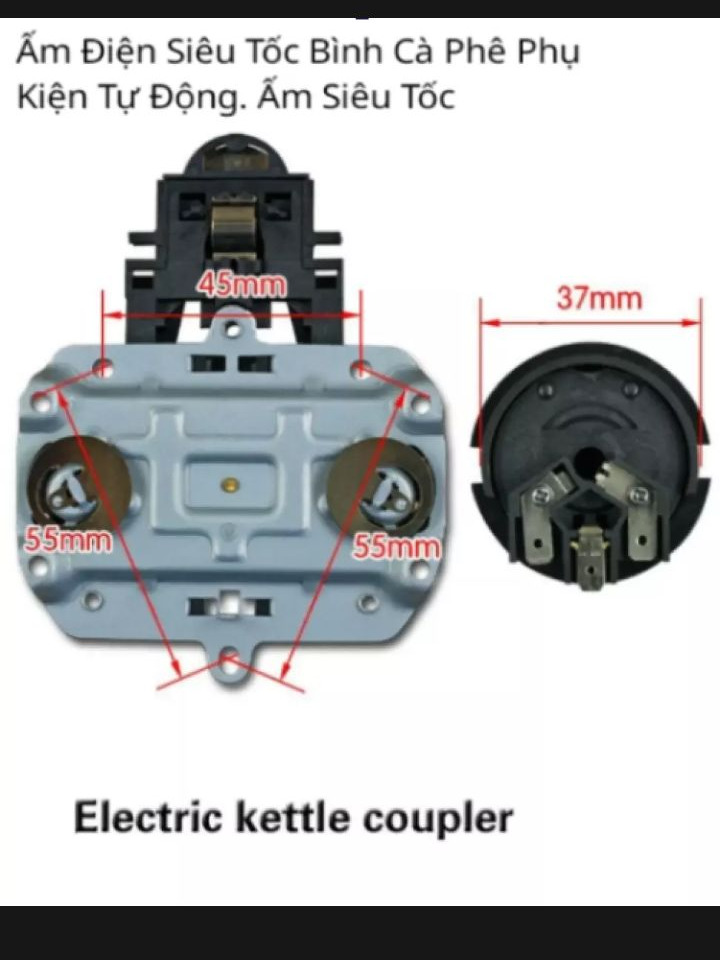 BỘ ĐẾ ẤM ĐUN NƯỚC SIÊU TỐC KÈM CÔNG TẮC RELAY