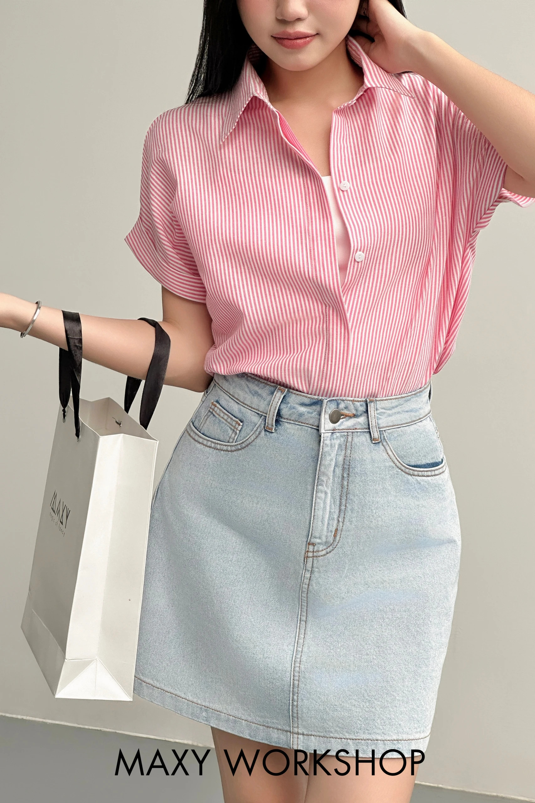 Quần váy nữ cá tính Jeans Skirt Maxy Workshop