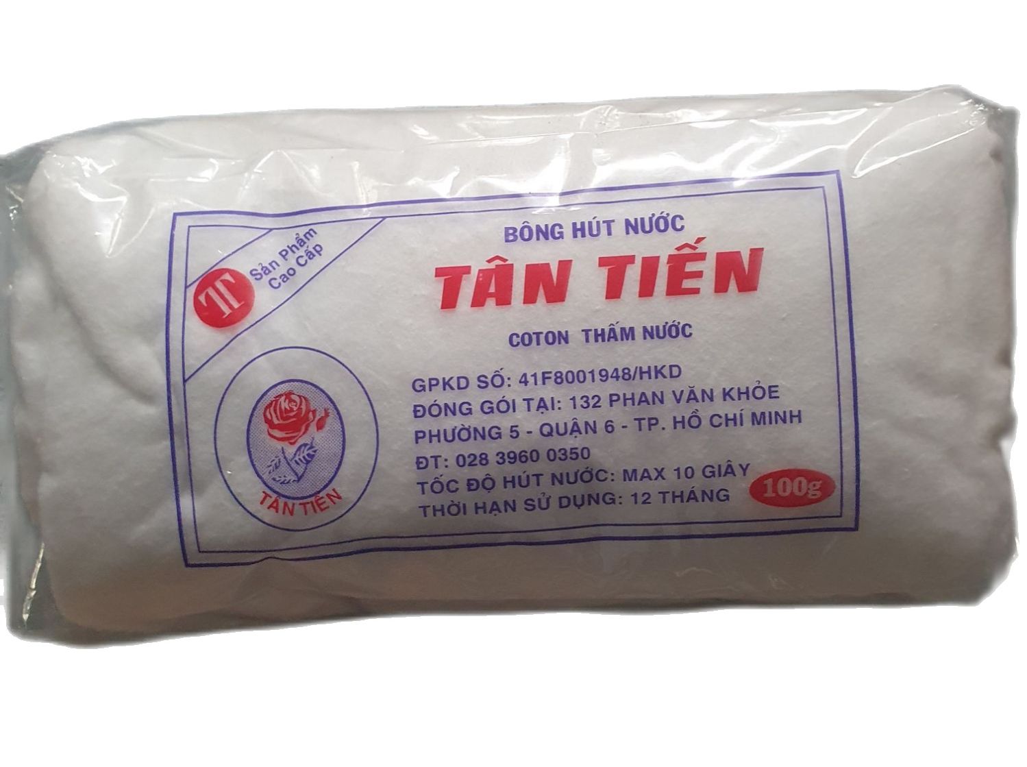 Sản phẩm Cao cấp BÔNG HÚT NƯỚC TÂN TIẾN ( GÓI 100g)