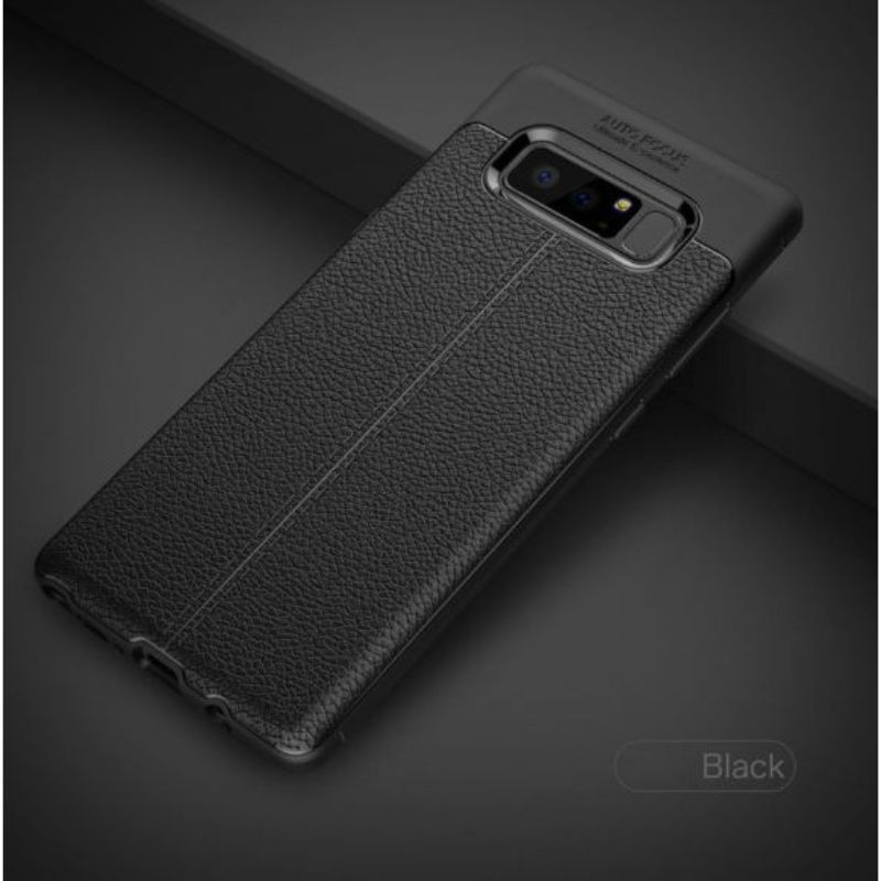 Ốp lưng Silicon dẻo giả da hãng Auto Focus cho Samsung Galaxy Note 10 Lite, Note 10 Plus, Note 10, Note 9, Note 8123123