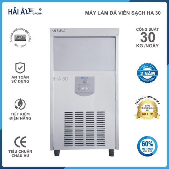 [Trả góp 0%]Máy Làm Đá Viên Hải Âu HA 30 (30kg/24h)