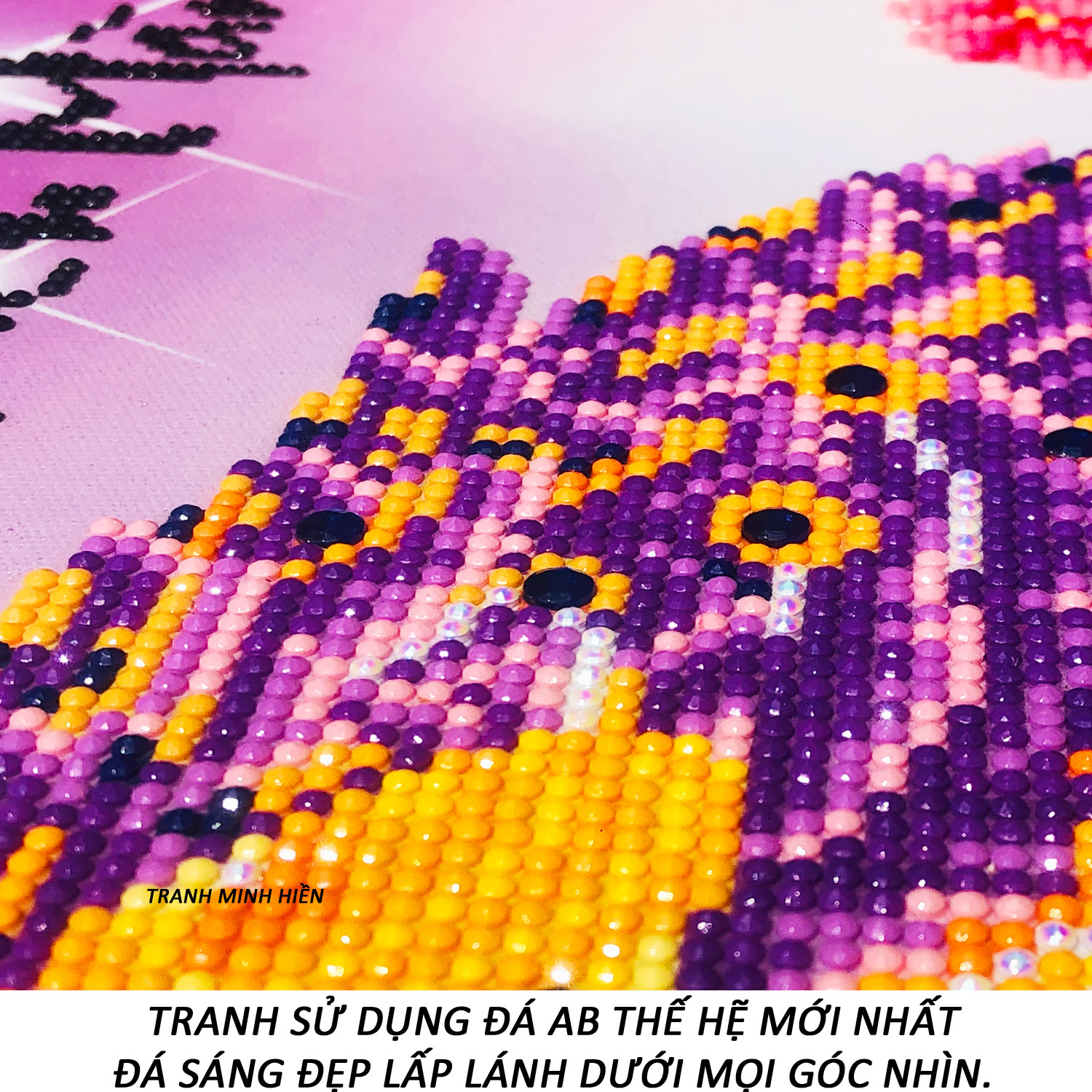 Tranh Đính Đá Tự Làm - Vợ Chồng Vĩnh Kết Đồng Tâm 38 (Kèm Quà Tặng) - Tranh Minh Hiền (TỰ ĐÍNH ĐÁ)