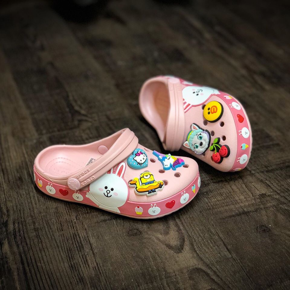 SỤC CROCS-THỎ HỒNG TRẺ EM VÀ NGƯỜI LỚN
